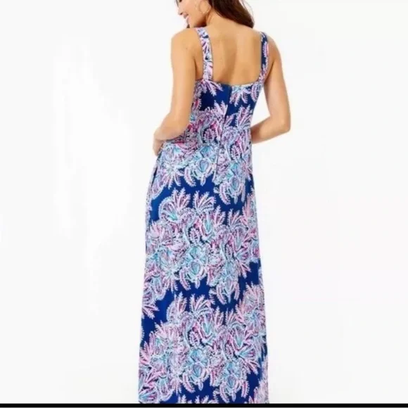 Lilly Pulitzer maxi in oyster bay blue 🦪👗☀️ - Picture 4 of 11